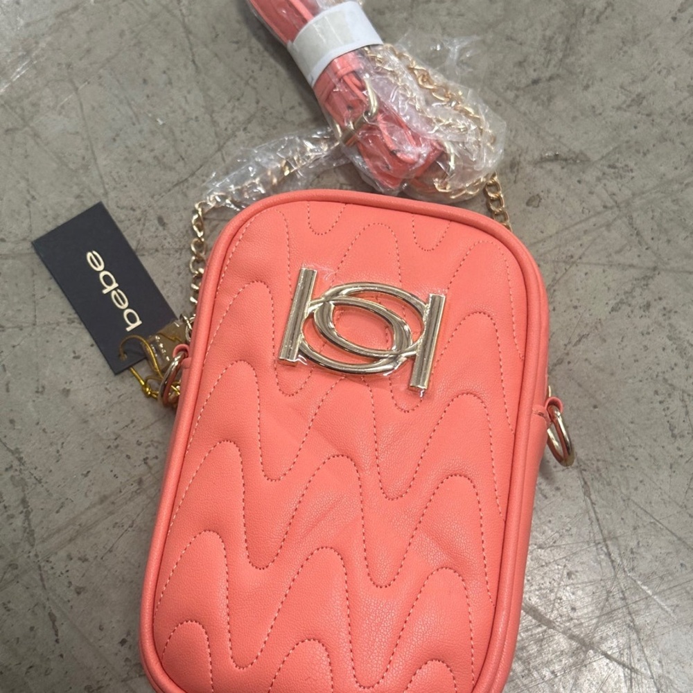 Bebe Pink Quilted Crossbody Bag with Sleek Design